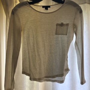 White long sleeve top